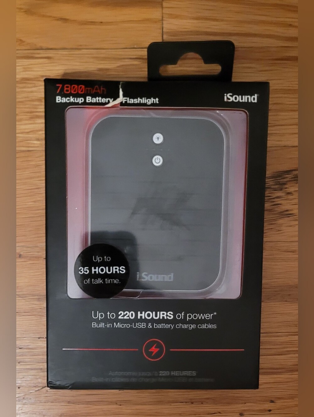 iSound 7800 mAh Backup Battery Charger & Flashlight - NEW!!!!!